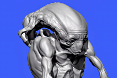 alien sculpture zbrush artistic design animatronic concept