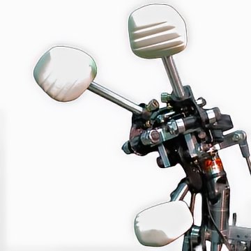 A close-up of a three-fingered robotic industrial hand engineered for magicians, illusionists, and movie special effects, featuring intricate visible metal linkages, gears, screws, hydraulic actuators, and a rugged black-gray finish—built for remote radio-controlled puppetry to enable seamless, lifelike hand movements in performances or film